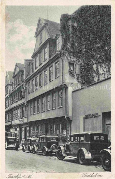 FRANKFURT AM MAIN Goethehaus Goethe-Museum Fachwerk Altstadt Autos Strassenszene