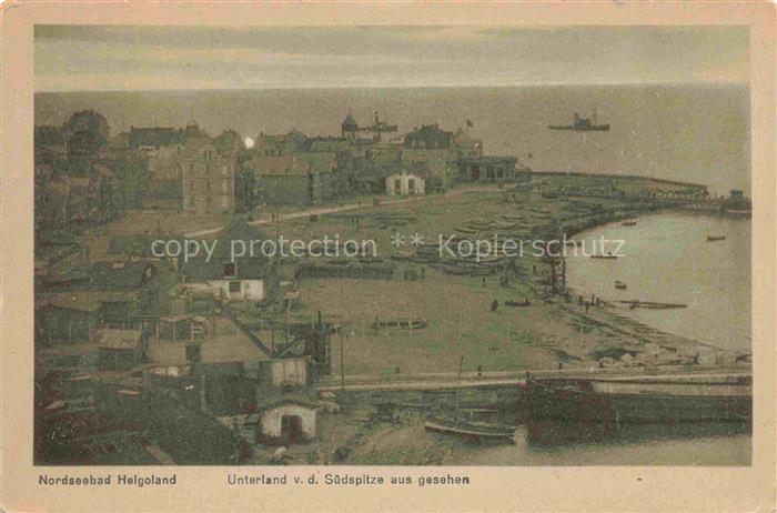 HELGOLAND Insel Schleswig-Holstein Unterland Suedspitze Hafen Boote Meer Dampfer
