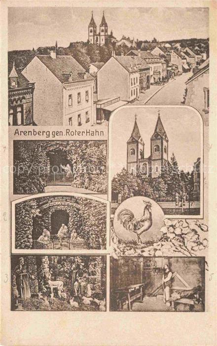 Arenberg KOBLENZ Rheinland-Pfalz Roter-Hahn Kirche Grotte Tracht Pilgerort Koble