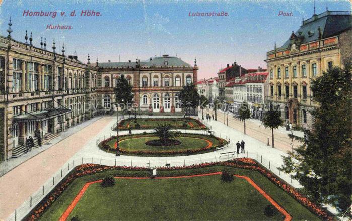 BAD HOMBURG von der Hoehe Hessen Kurhaus Luisenstrasse Post Park Blumenanlage Ku