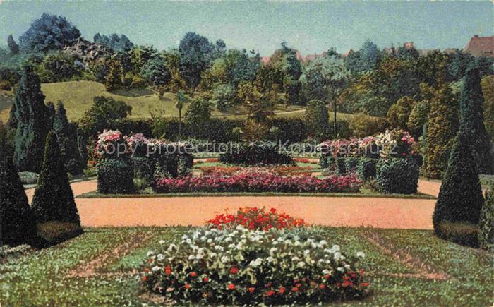 BERLIN CITY Botanischer-Garten Italienischer-Garten Himalaja-Gruppe Blumenbeet