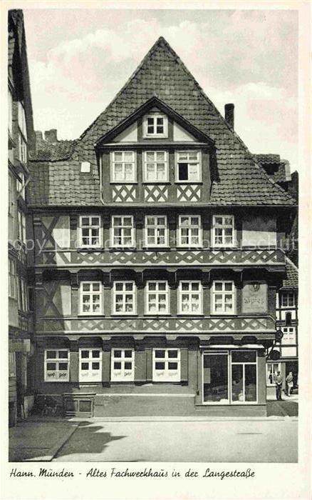 Hann. Muenden Fachwerkhaus Langestrasse Fachwerk Altstadt Geschaeft