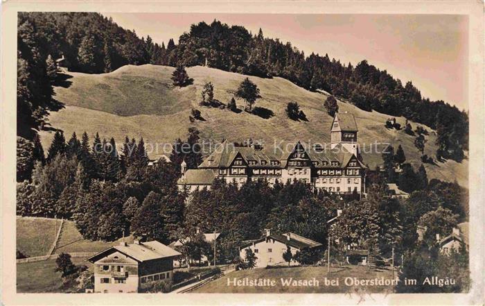 OBERSTDORF Bayern Heilstaette-Wasach Sanatorium Bergwiesen Wald Alpen Fachwerk