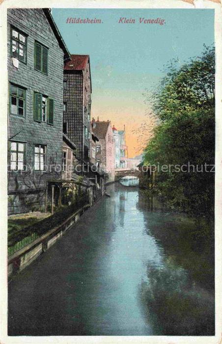 HILDESHEIM CITY Klein-Venedig Kanal Bruecke Fachwerkhaeuser Grachten Schiefer