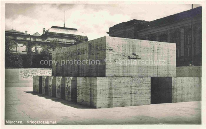 Allach MueNCHEN Bayern Kriegerdenkmal Mahnmal Steinblock Inschrift Platz Denkmal