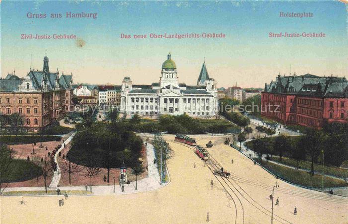 HAMBURG CITY Holstenplatz Ober-Landgerichts-Gebaeude Zivil-Justiz-Gebaeude Stra