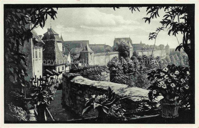 ROTHENBURG TAUBER Bayern Café-Breitschwerdt Altane Kappenzipfel Stadtmauer Tau