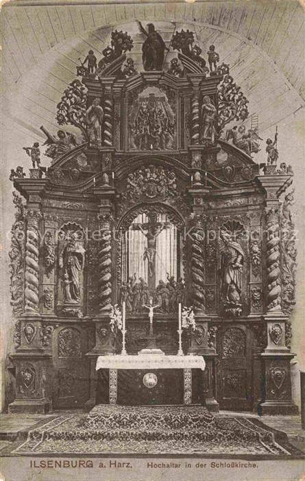 Ilsenburg Harz Sachsen-Anhalt Hochaltar Schlosskirche Barockaltar Kircheninneres