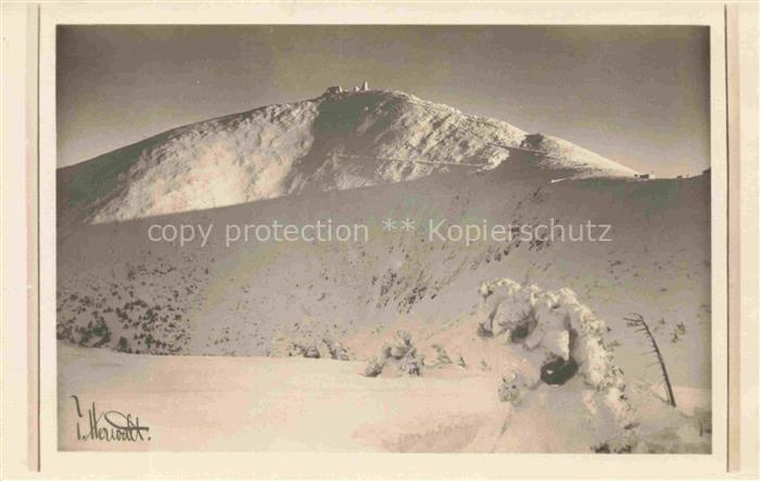 Schneekoppe Snezka Riesengebirge Krkonose CZ Schneekoppe Riesengebirge Winter Sc
