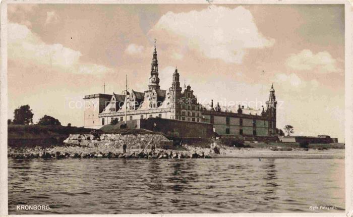 Kronborg (Slot) Helsingor DK Kronborg-Slot Schloss Turm Wasser Meer Ufer