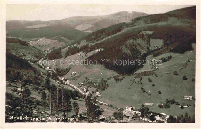 Velka-Upa Gross-Aupa CZ Tal Riesengebirge Berge Wald Wiesen Dorf Panorama Fliege