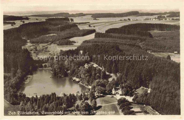 BAD WoeRISHOFEN Sonnenbuehl See Wald Felder Luftbild Kurort Gebaeude