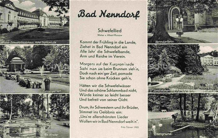 Bad Nenndorf Niedersachsen Schwefelbadehaus Hotel-Esplanade Sonnengarten Schloes