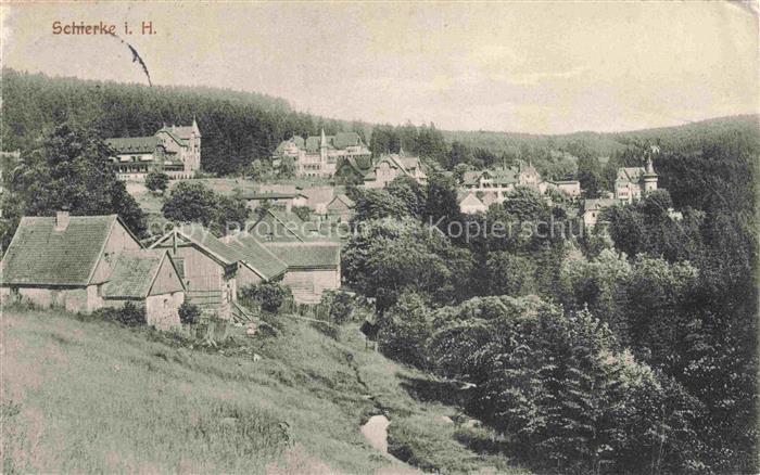 Schierke Harz Harz Ortschaft Wald Haeuser Tal Nadelwald Villenbebauung