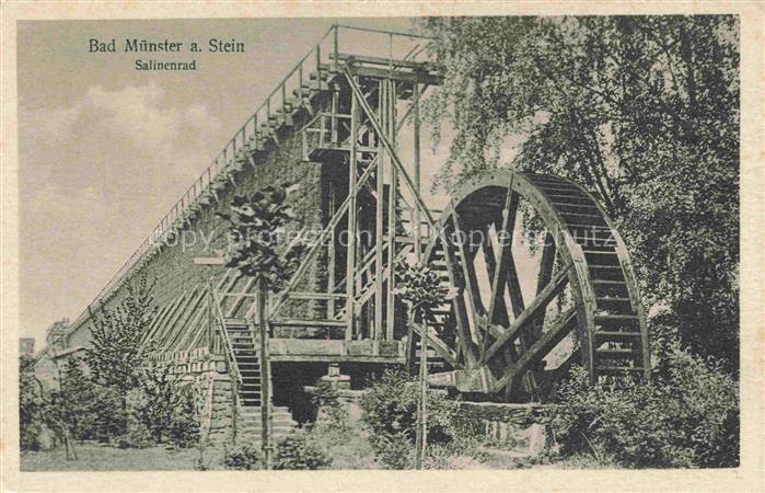 Bad Muenster am Stein Ebernburg Rheinland-Pfalz Salinenrad Gradierwerk Wasserrad