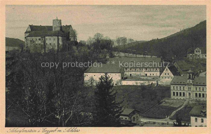 Scharfenstein Erzgebirge Zschopautal Sachsen Schloss-Scharfenstein Burg Erzgebir