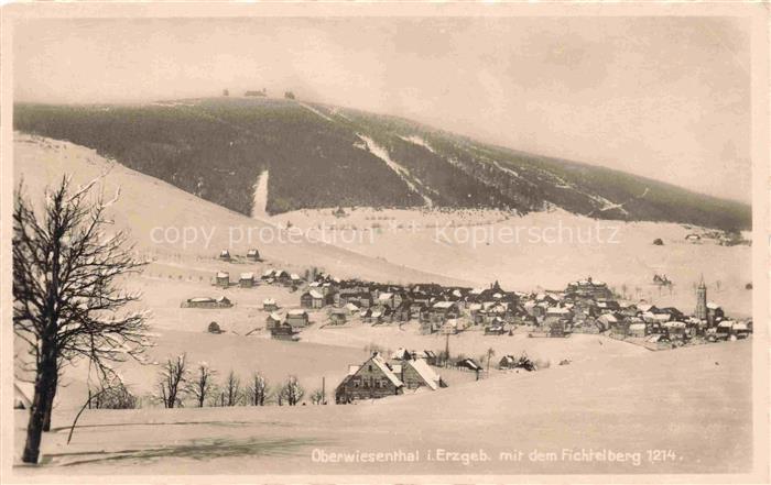 Oberwiesenthal Erzgebirge Sachsen Fichtelberg Winterlandschaft Schnee Erzgebirge