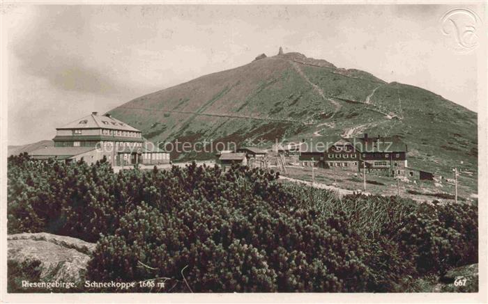 Schneekoppe Snezka Riesengebirge Krkonose CZ Riesengebirge Berghotel Berggasthof
