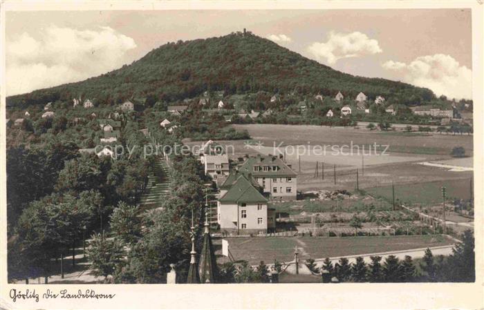 GoeRLITZ Sachsen Landeskrone Basaltkegel Villenviertel Allee Felder Aussichtstu