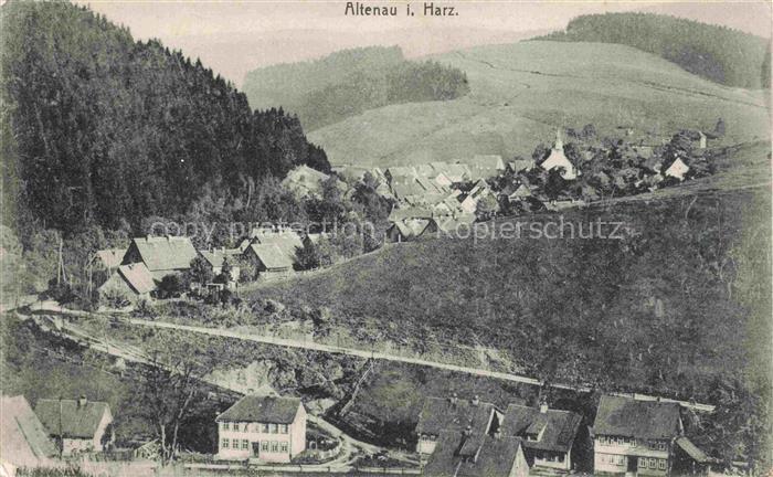Altenau Harz Gemkenthal Niedersachsen Harz Ortsansicht Wohnhaeuser Wald Huegel S