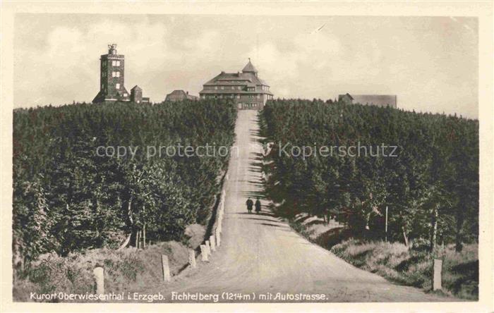 Oberwiesenthal Erzgebirge Sachsen Fichtelberg Autostrasse Aussichtsturm Hotel Na
