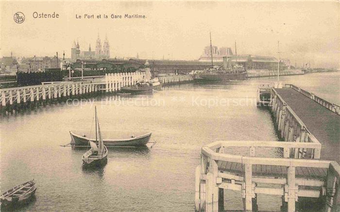 Oostende OSTENDE West-Vlaanderen Belgie Port Gare-Maritime Hafen Boote Segelboot
