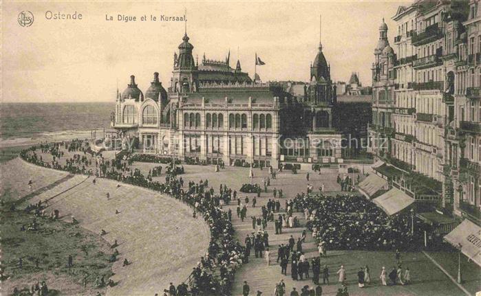 Oostende OSTENDE West-Vlaanderen Belgie Digue Kursaal Strand Meer Promenade Mens