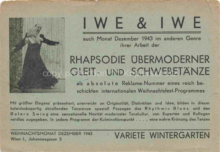 WIEN AT Variete-Wintergarten Iwe-Iwe Tanzrevue Gleit-und-Schwebetaenze Johannesg