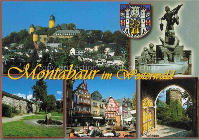 Montabaur Westerwald Rheinland-Pfalz Schloss Westerwald Stadtmauer Wolfsturm Mar