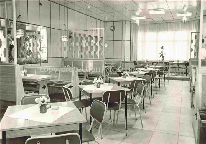 Schmuecke Gehlberg Thueringen Gaststaette-Schmuecke Restaurant Innenraum Tische