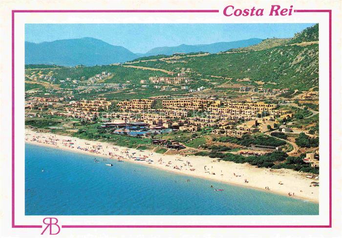 Costa Rej Muravera Cagliari Sardegna IT Strand Meer Feriensiedlung Berge Badegae