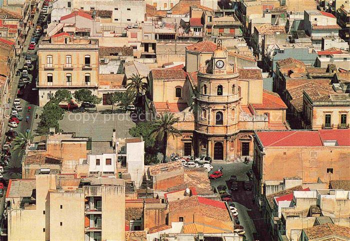 Floridia Sicilia IT Chiesa-Madre Fliegeraufnahme Glockenturm Altstadt Uhrenturm