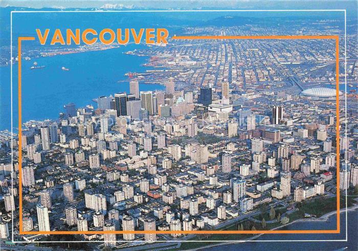VANCOUVER BC Canada Skyline Stadtpanorama Hochhaeuser Hafen Bucht Burnaby Coquit