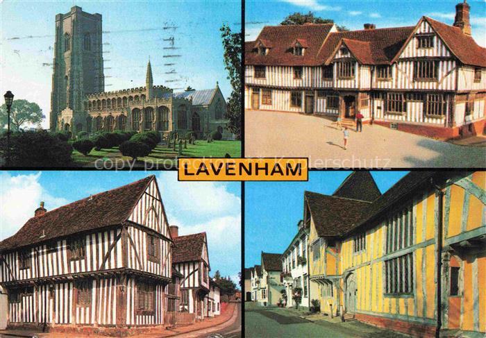 Lavenham Babergh Suffolk UK St-Peter-and-St-Pauls-Church Guildhall Wool-Hall Lit