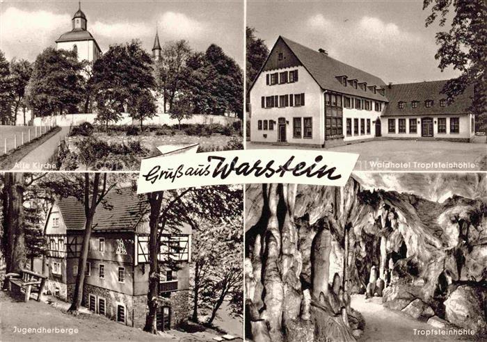 Warstein Sauerland NRW Alte-Kirche Waldhotel-Tropfsteinhoehle Jugendherberge Tro