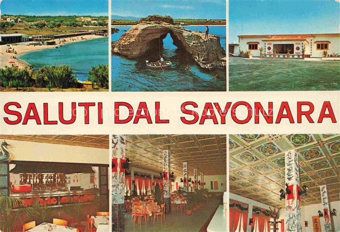 Lido Sayonara SIRACUSA Syrakus Sicilia IT Lido-Sayonara Strand Felsbogen Fontane