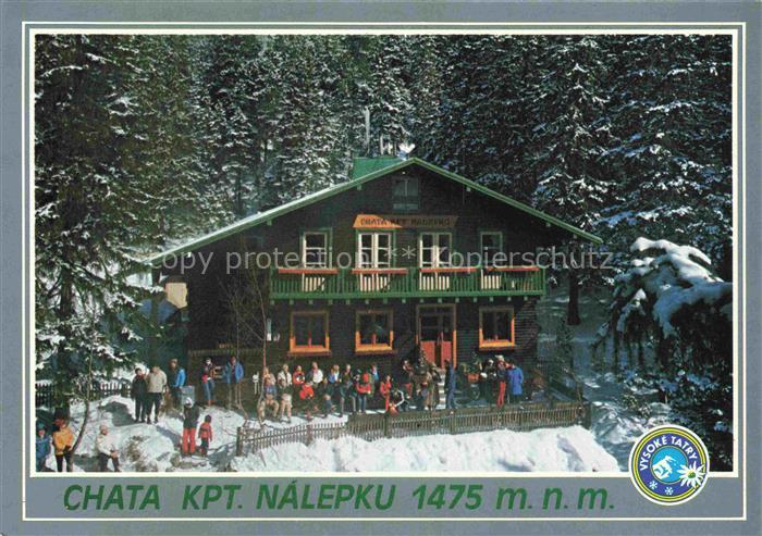 Tatra Vysoke Hohe Tatra Gebirge SK Chata-Kpt-Nalepku Berghuette Winter Schnee W