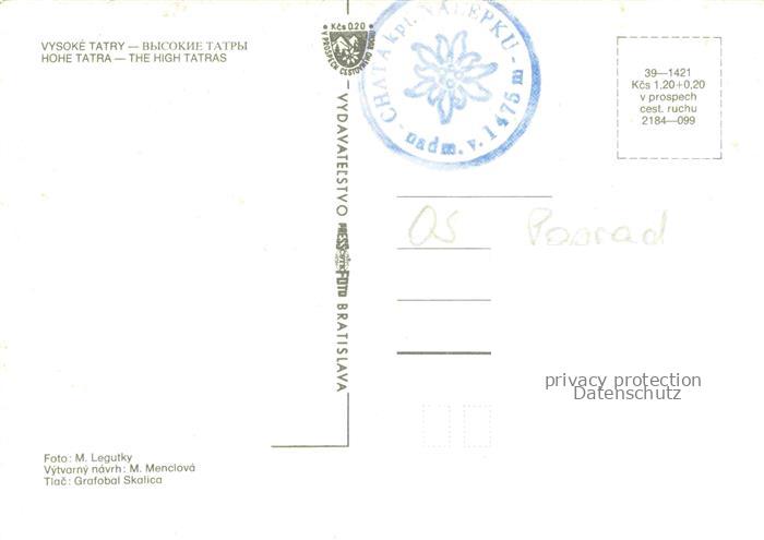 Tatra Vysoke Hohe Tatra Gebirge SK Chata-Kpt-Nalepku Berghuette Winter Schnee W – Bild 2