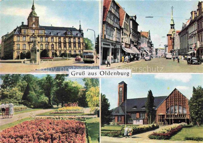 Oldenburg Oldenburg Schloss Langestrasse Strassenszene Park Rathaus Geschaefte