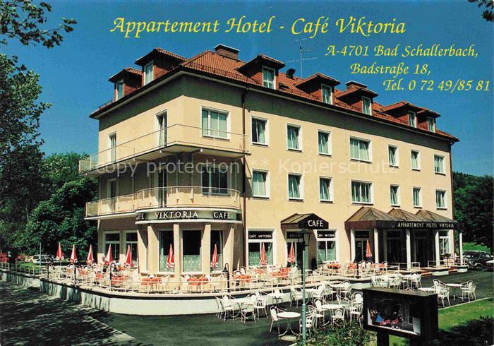 Bad Schallerbach Oberoesterreich AT Hotel-Viktoria Cafe-Viktoria Badstrasse Terr