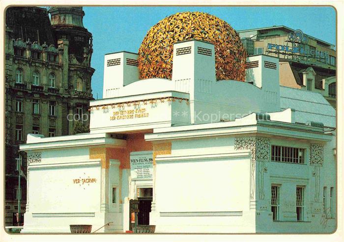 WIEN AT Secession Jugendstil Kuppel Ver-Sacrum Ausstellungsgebaeude Wienerfluss