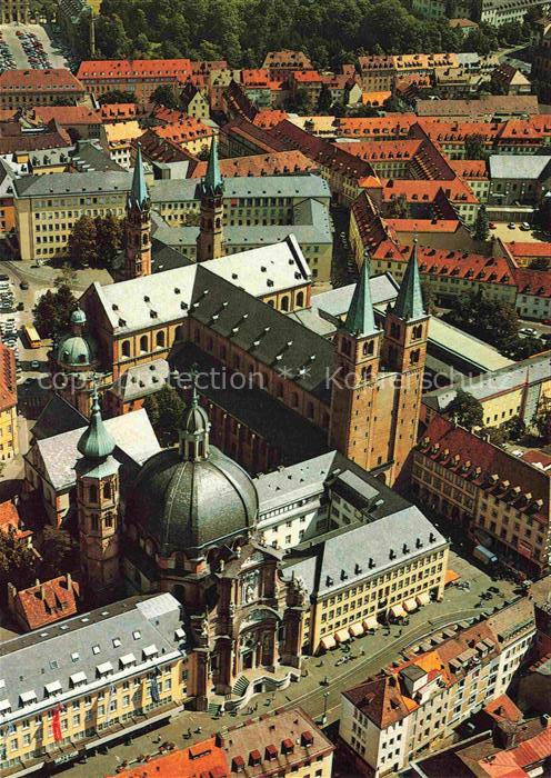 Heidingsfeld WueRZBURG Neumuenster St-Kiliansdom Fliegeraufnahme Dom Romanik Bar