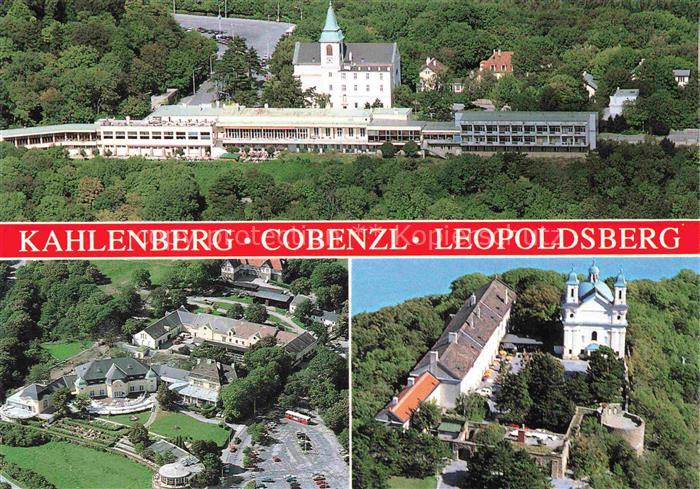 Kahlenberg  Wien AT Kahlenberg Cobenzl Leopoldsberg Fliegeraufnahme Kirche Resta