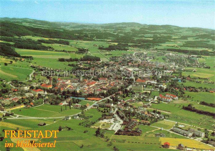 Freistadt Muehlviertel Oberoesterreich AT Fliegeraufnahme Muehlviertel Altstadt