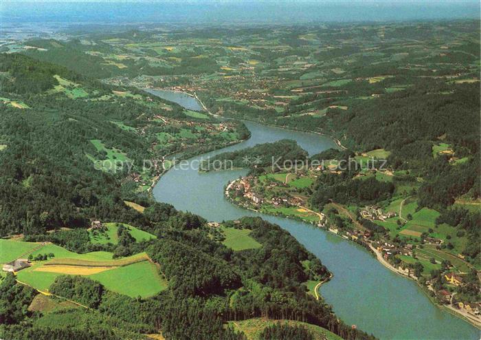 Struden St Nikola Donau Muehlviertel Oberoesterreich AT Luftbild Donau Donautal