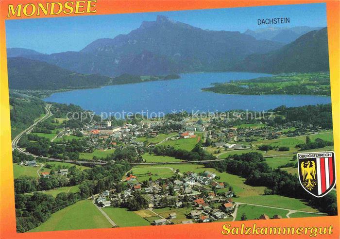 Mondsee Salzkammergut Oberoesterreich AT Luftbild Mondsee See Salzkammergut Dach