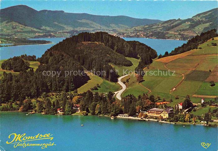 Mondsee Salzkammergut Oberoesterreich AT Luftbild See Strandhotel-Pichl-Auhof Ho