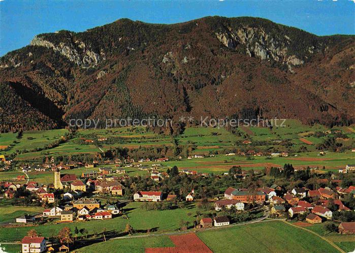 Molln Steyr-Kirchdorf Oberoesterreich AT Gaisberg Dorf Kirche Berge Fliegeraufna