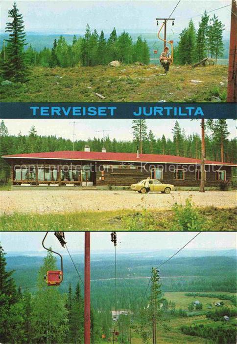 Terveiset Jurtilta Joensuu Suomi Jurti Sessellift Gondelbahn Skigebiet Restauran