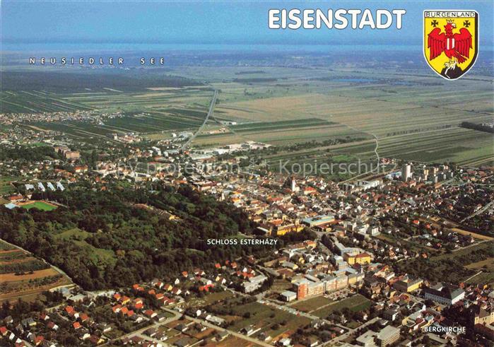 Eisenstadt Burgenland AT Fliegeraufnahme Schloss-Esterhazy Neusiedler-See Bergki